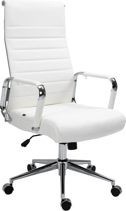 Exclusieve Bureaustoel Ergonomische Zitstoel Hoogwaardig Rundleer Schommelmechanisme