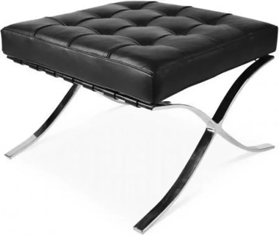 Expo Hocker Zwart (Barcelona Chair)