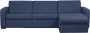 Express hoekbedbank FLAVIEN omkeerbare hoek van stof Blauw L 274 cm x H 88 cm x D 170 cm - Thumbnail 3