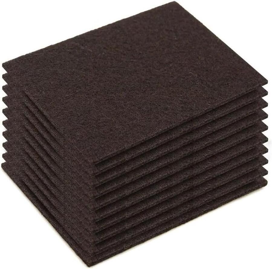 Zelfklevende viltglijders 12 stuks vloerbeschermers voor zware meubels parket of laminaat Made in Canada bruin