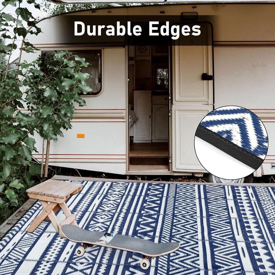 Extra groot buitentapijt 180 x 270 cm duurzame buitentapijten campingtapijten voor tuin omkeerbare picknick en strandtapijt voor balkon terras achtertuin veranda wandelen