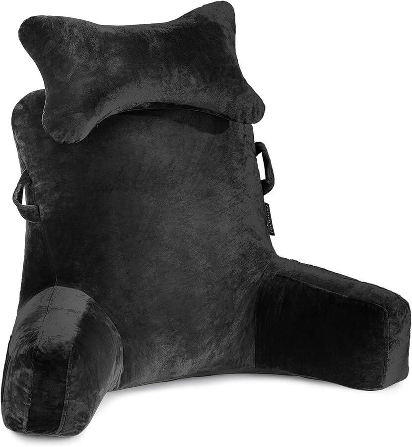 Extra Groot Leeskussen met Nekrol en Armsteunen Comfortabel Rugkussen voor Bed of Bank