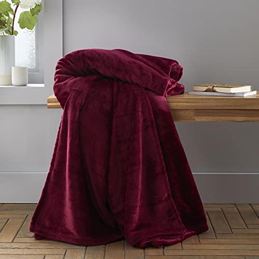 Extra Grote Raschel Velvet Touch Gooi 200x240cm Rood
