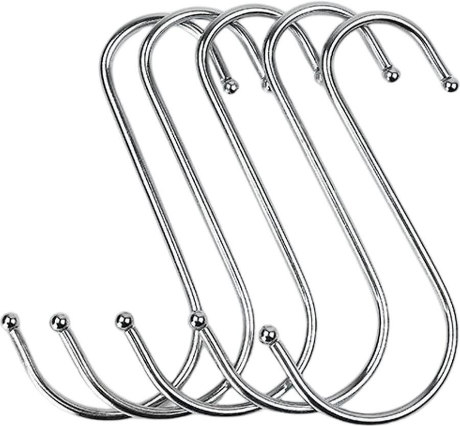 Middelgrote S-haken 30 roestvrijstalen haken- 10 cm Geschikt voor keukens- badkamers- kasten en tuinen Zilver