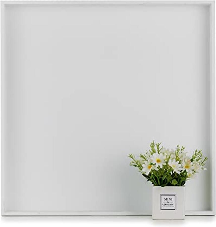 Extra Grote Vierkante Dienbladen met Handgrepen voor Salontafel Modern Wit 50 8 cm