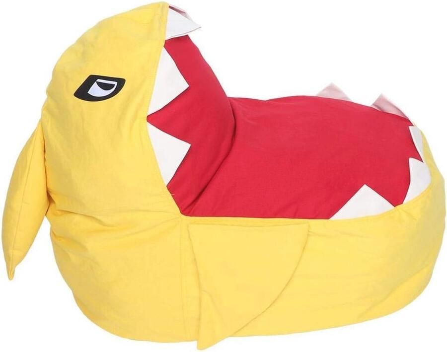 Extra grote zitzak haai opslag voor speelgoed en knuffels – Zacht pluche loungebank voor kinderen en volwassenen