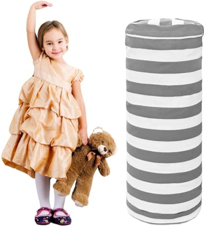 Extra Grote Zitzak voor Kinderen en Volwassenen van Canvas Opbergoplossing voor Speelgoed