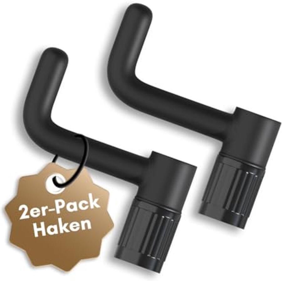 Extra haken voor kapstok breid je kledingstandaard uit met extra opbergruimte (zwart 2 st)