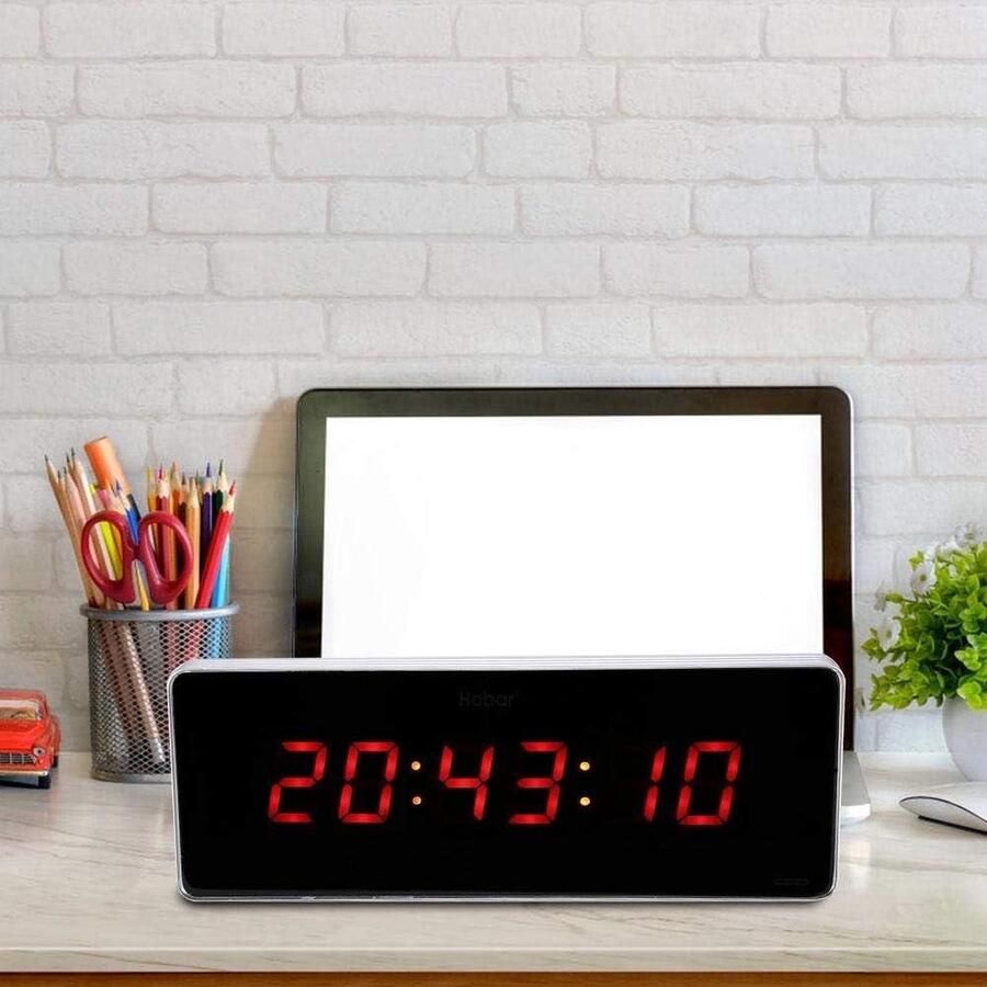 Extra Large LED Digital Desk Alarm Day Clock with Temperature 14 Calendar Clock Wall Clock Hour Minute Second 36cm x 13cm x 3cm