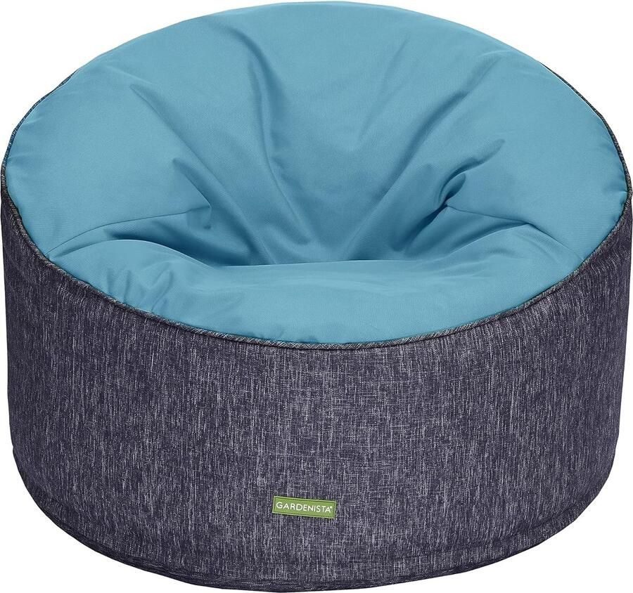 Extra-Large Ronde Bean Bag Stoel voor Volwassenen Water- en Weerbestendig Comfortabel en Licht van Gewicht Gevuld en Klaar voor Gaming Loungen en Outdoor Fun in Uw Tuin (Groenblauw)