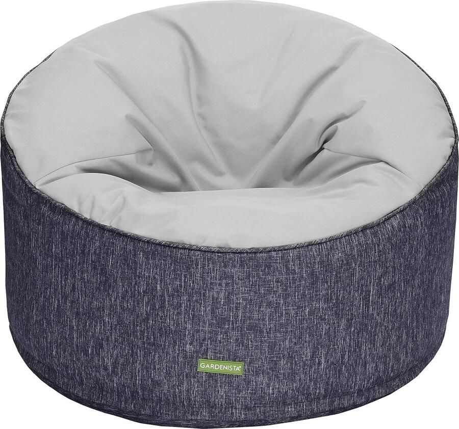 Extra-Large Ronde Bean Bag Stoel voor Volwassenen Water- en Weerbestendig Comfortabel en Licht van Gewicht Gevuld en Klaar voor Gaming Loungen en Outdoor Fun in Uw Tuin (Grijs)