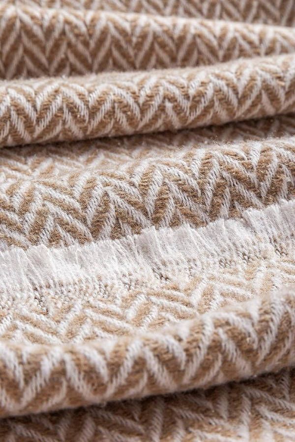 Extra Zacht Katoenen Deken Vier Seizoenen Multifunctioneel Beddensprei Sprei voor Bed Sprei Slaapbank Sprei (120 x 180 cm Zand Beige)