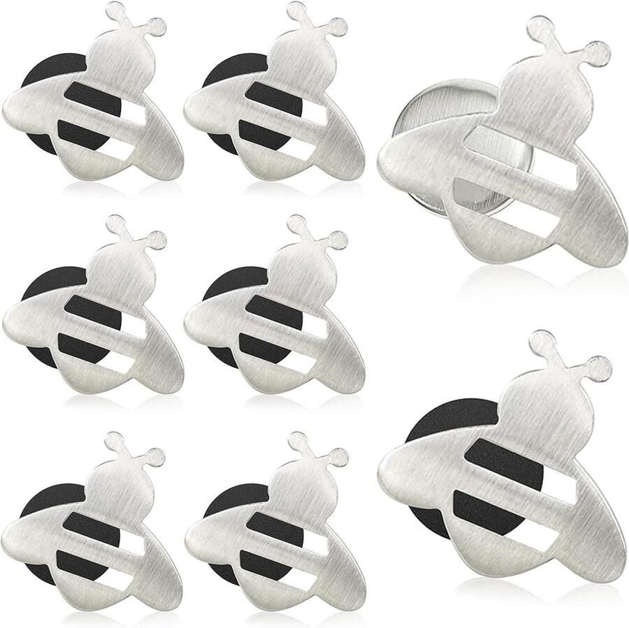 Extra zware magnetische tafelkleedgewichten set van 8 bijen patroon roestvrij staal voor buiten picknicks tuinfeesten