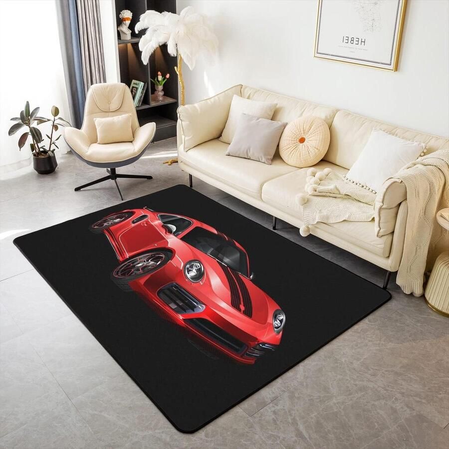 Rode Auto Extreme Sport Tapijt Race Sports Car Area Vloermat 100x150 cm