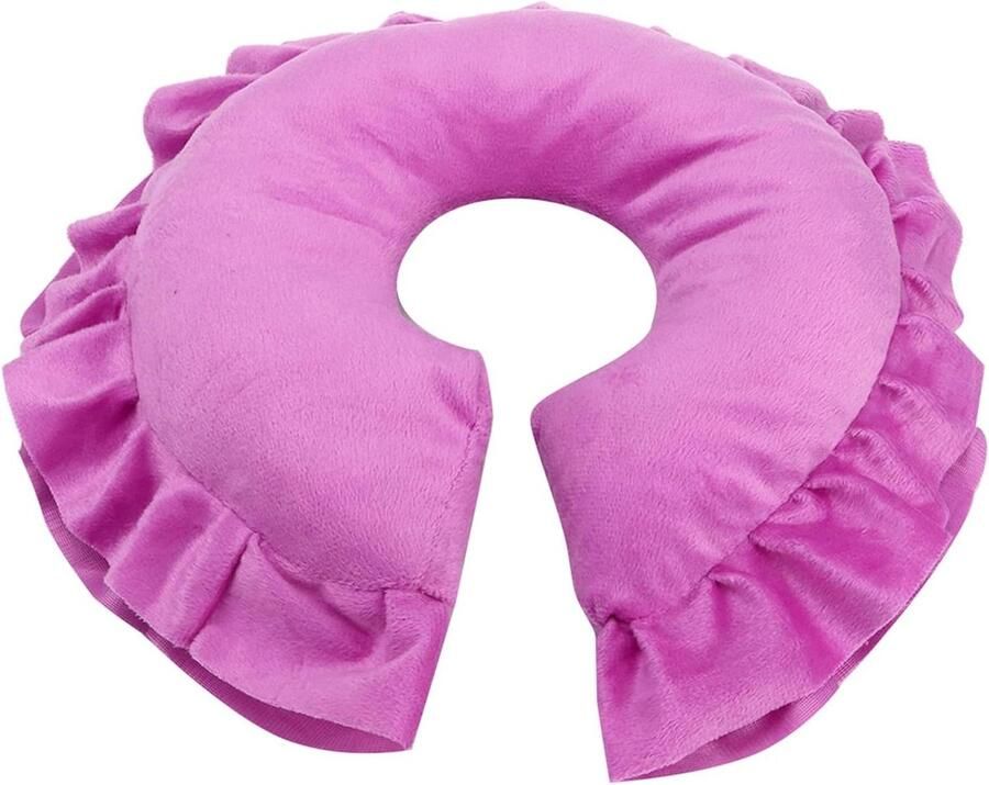 Facial Pillow Rest Cushion SPA Salon Massage Bed U Shape Detachable Facial Massage Pillow for Massage Table (U-Shaped Pillow-Violet Red) Comfortable Beauty Pillow