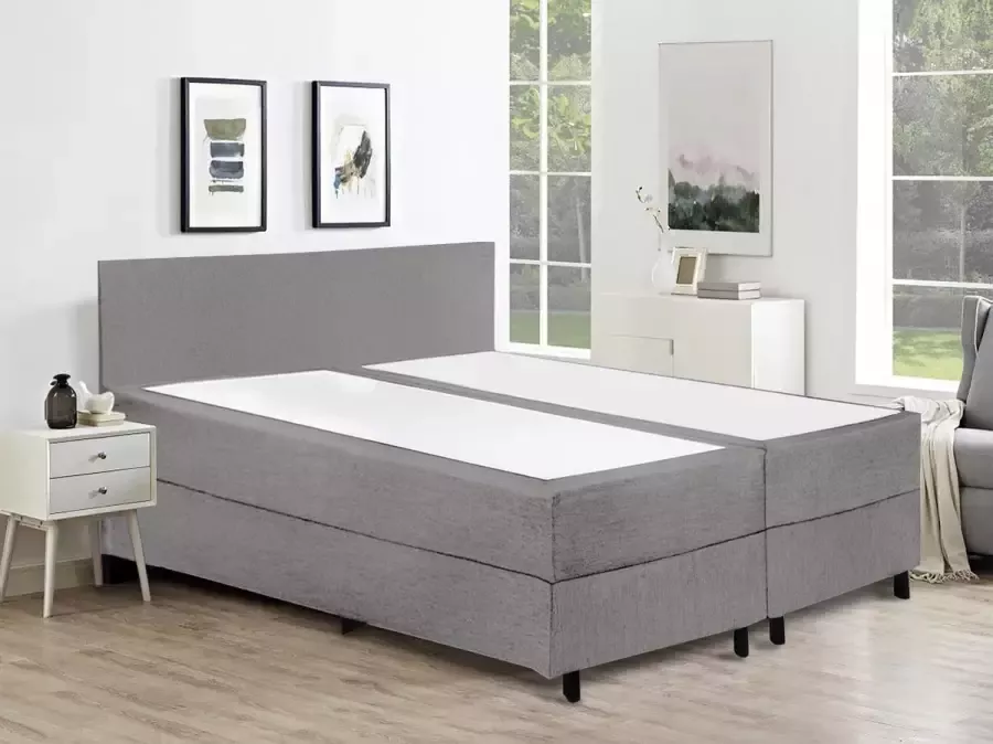 Fargasbedden Boxspring 120x200 incl. thuismontage Complete set met matras Grijs