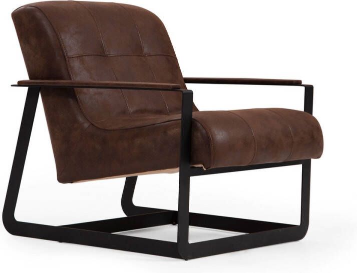 Fauteuil Darius Bruin Beukenhout Relaxstoel Luie Stoel voor Comfort en Stijl