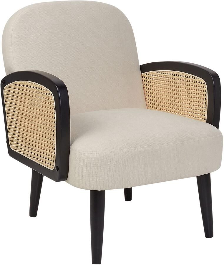 Beliani DVENBERG Fauteuil Lichtbeige Lichtbruin Stof - Foto 2
