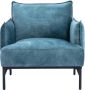 Vente-unique Fauteuil eendenblauw fluweel JOEL L 83 cm x H 82 cm x D 82 cm - Thumbnail 2