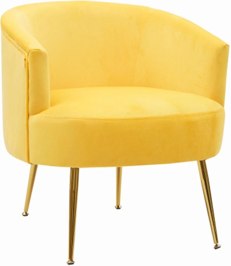 Zonder merk Gotagee Fauteuil Enkele stoel Woonkamerstoel Thuisstoel Slaapkamerstoel Make-upstoel met gouden poten en verstelbare poten Kantoorstoelen