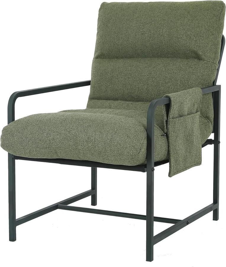 Fauteuil Loungestoel Moderne Lounge Stoel 1 stuk Groen Gestoffeerd