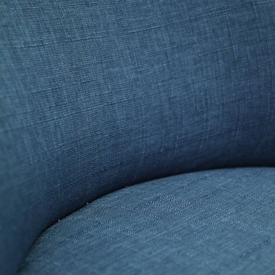 Fauteuil Saxe Blauw Nice Massief Hout Stijlvol & Comfortabel