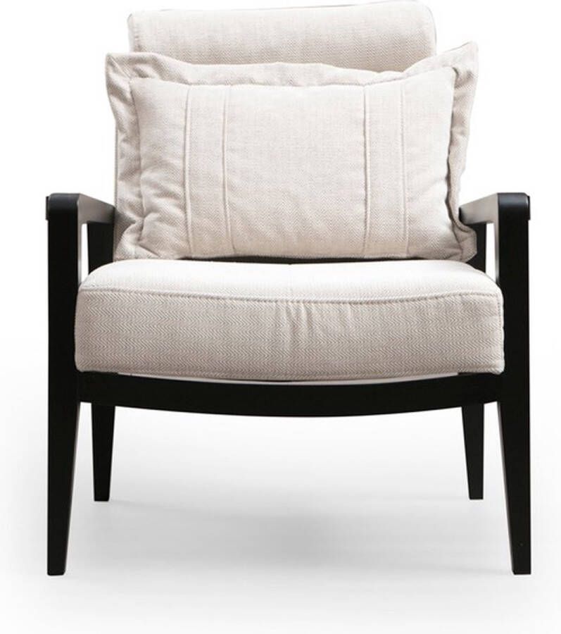 Fauteuil Stijlvolle Room Wit Apollo Beukenhout met Armleuning