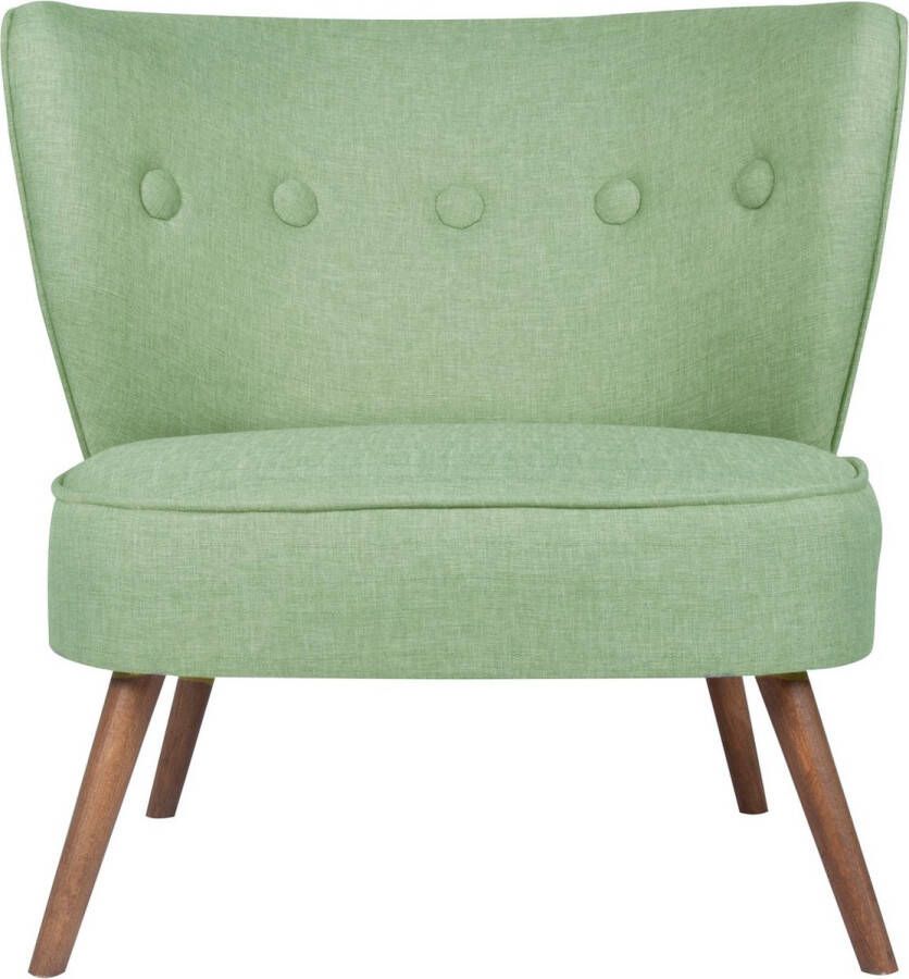 Fauteuil Stijlvolle Salie Groene Bienville Massief Hout Perfecte Aanvulling voor Elk Interieur