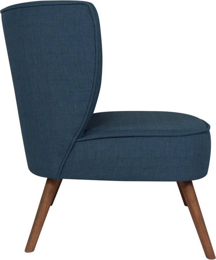 Fauteuil Stijlvolle Saxe Blauwe Bienville Massief Hout Perfect voor elk interieur