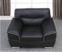 LINEA SOFA Fauteuil van leer THIBAULT zwart L 115 cm x H 87 cm x D 93 cm - Thumbnail 1