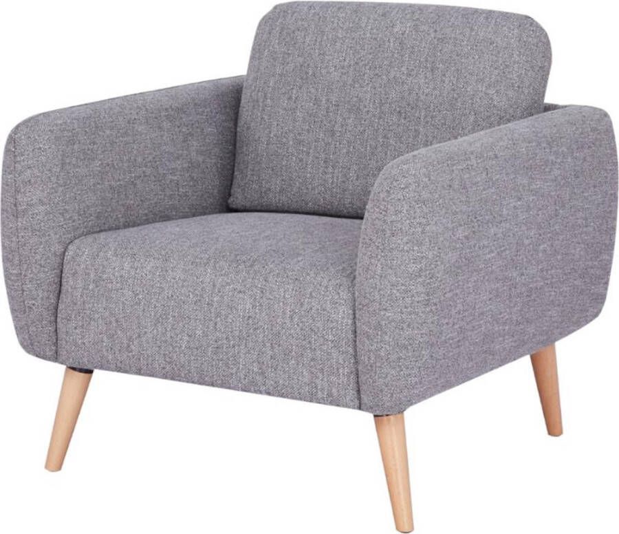 Vente-unique Fauteuil van stof MAGELAN- Antraciet L 84 cm x H 78 cm x D 75 cm - Foto 2