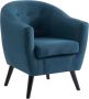 Vente-unique Fauteuil van stof MIOKAS Blauw L 66 cm x H 76 cm x D 70 cm - Thumbnail 2