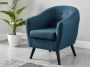 Vente-unique Fauteuil van stof MIOKAS Blauw L 66 cm x H 76 cm x D 70 cm - Thumbnail 1