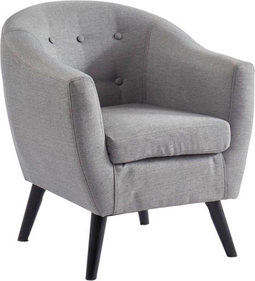 Vente-unique Fauteuil van stof MIOKAS Grijs L 66 cm x H 76 cm x D 70 cm