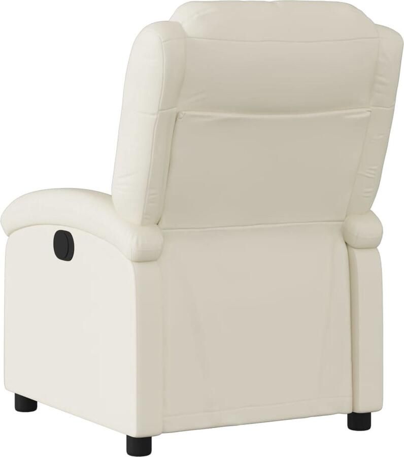 VidaXL Fauteuil verstelbaar kunstleer crèmekleurig - Foto 3