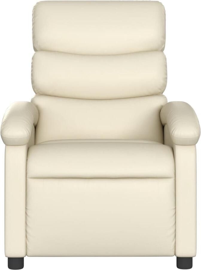 VidaXL Fauteuil verstelbaar kunstleer crèmekleurig - Foto 4
