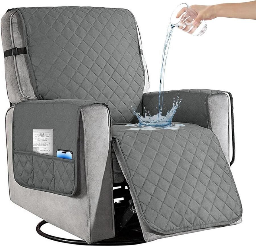 Fauteuilbeschermer stoelbeschermer geschikt voor huisdieren en kinderen 1 stuk grijs 63 5 cm breed