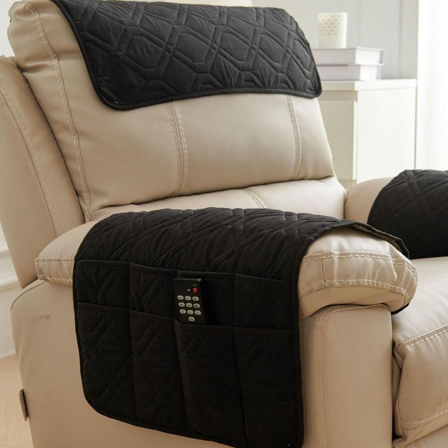 Fauteuilhoes 45*90cm Gewatteerde bankhoes Elegante fauteuilhoes Meubelbeschermer Waterdichte fauteuilhoes Universele stevige bankbeschermer Kussenhoes Anti-kattenklauw armleuningkussen Hoofdsteunhoes