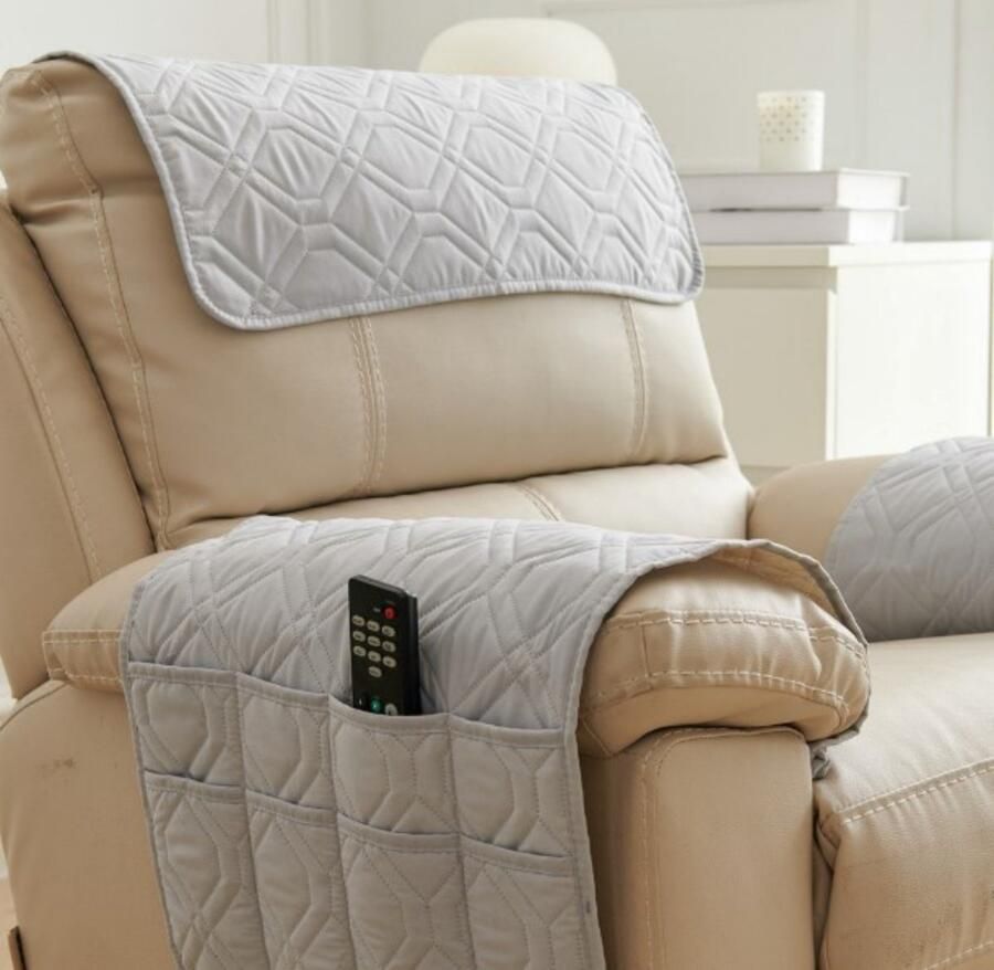 Fauteuilhoes 45*90cm Gewatteerde bankhoes Elegante fauteuilhoes Meubelbeschermer Waterdichte fauteuilhoes Universele stevige bankbeschermer Kussenhoes Anti-kattenklauw armleuningkussen Hoofdsteunhoes