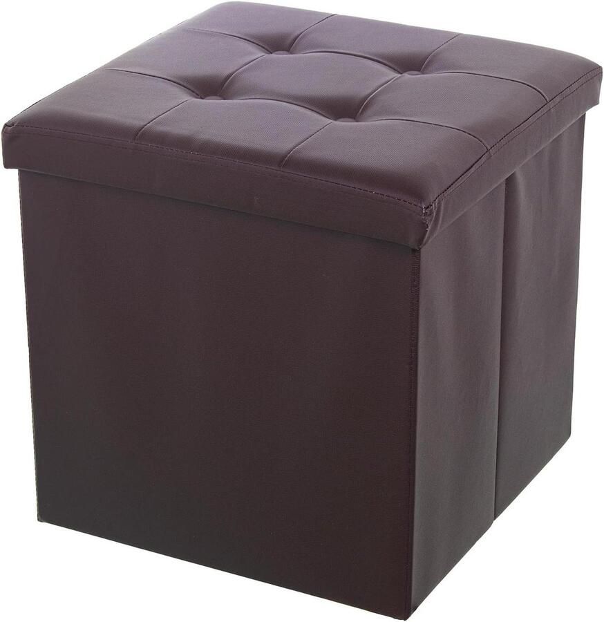 Faux Leather Brown Bean Bag 45 x 45 x 45 cm