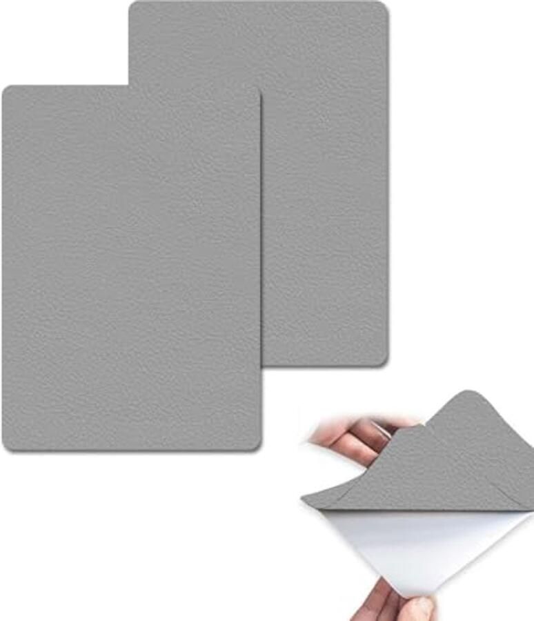 Faux Leather Repair Kit Self-Adhesive for Sofa Car Seat Sofa Furniture Jackets 20 x 30 cm Grey
