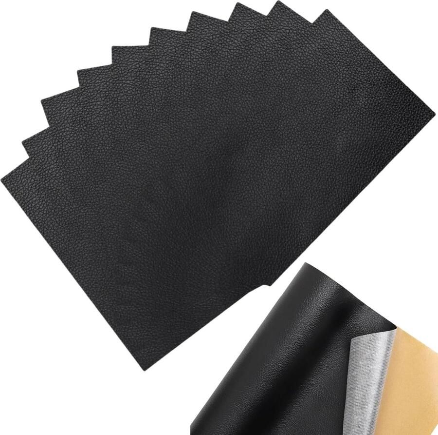 Faux Leather Zelfklevend 20 x 30 cm 10-Piece Zwart Leer Reparatie Kit Waterdichte Faux Leer Reparatie Set