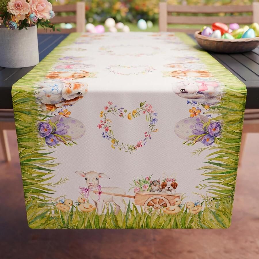 Feestelijke Paasdecoratie Set van 4 Microvezel 40 x 140 cm