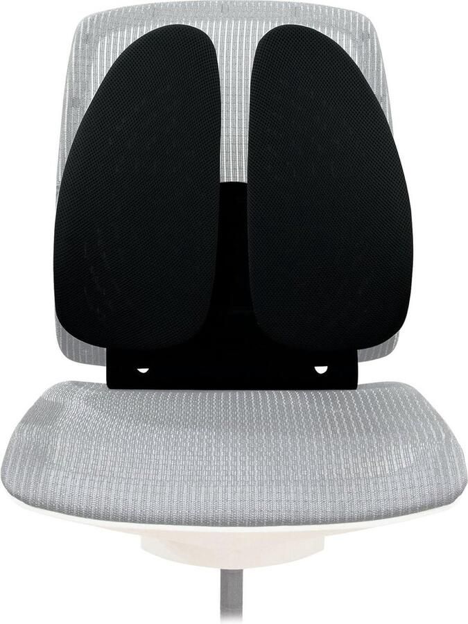Fellowes Back Angel Rugsteun Ergonomisch Rugkussen Individueel Ergonomisch Comfort Bureaustoelen Thuiskantoor Zwart Ergonomische rugkussen