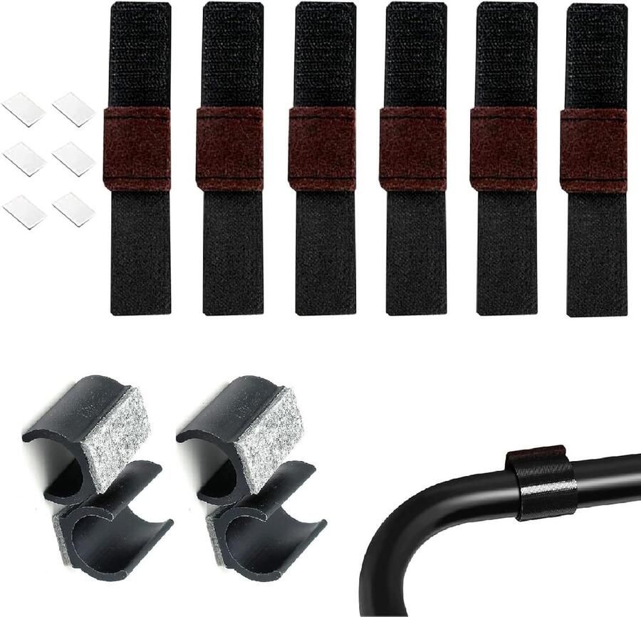 Felt Caps voor Stoelen Felt Caps met Klittenbandsluiting Zelfklevende Meubelvilt Pads Verpakking van 6 Vloerbeschermers voor Stoelen Inclusief 4 Stuks Vilt Glijders Cantilever Stoel Accessoires