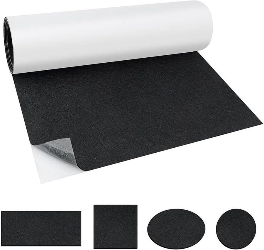 Felt Glider Roller 40 x 200 cm Self Adhesive 2 mm Thick Cuttable Furniture Slider for DIY Cushions Chair Leg Floor Protection