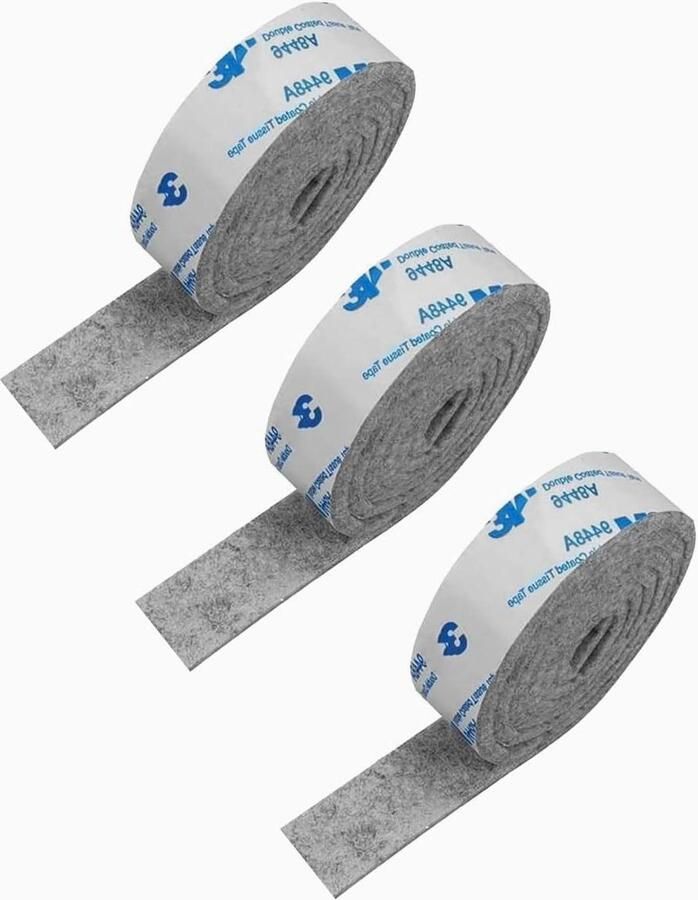 Felt Glides Furniture Protector Set 3 Rolls of Self-Adhesive Felt Ultra-Thin Anti-Sweat Cover Self-Adhesive Felt Pen (2 cm x 1 m)
