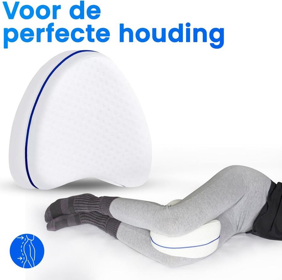 Fems Kniekussen Voor In Bed Zijslapers Houding Correctie Artrose Beenkussen Met Band Wasbare Hoes