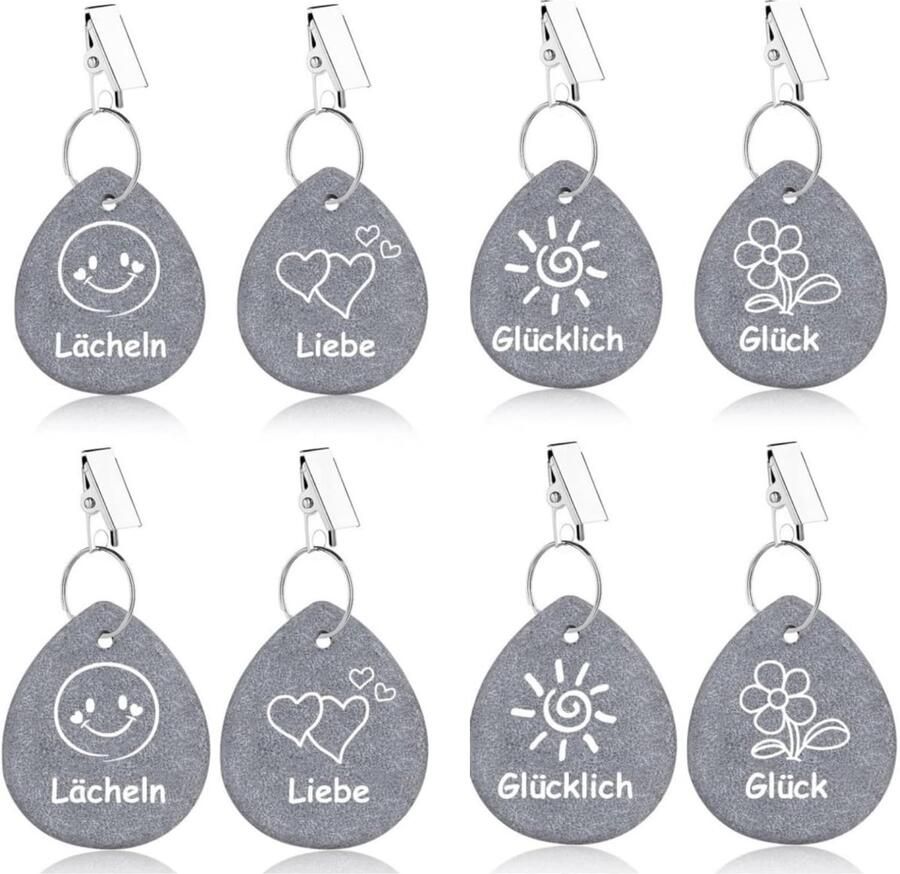 Fenglin-joy tafelkleedgewichten natuursteen 8 stuks tafelkleedgewichten buiten tafelkleedgewichten met clip voor buitenfeest picknick tafeldecoratie