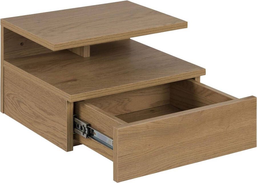 Fia nachtkastje H: 22 5 x B: 32 x L: 35 cm wilde eiken MDF 1 st